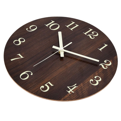 Wood Wall Clock Retro Style Quiet Silent Quartz Movement 3D Luminous Retro Wall Clock for Bedroom Office V1294-YM0523-3115210218811