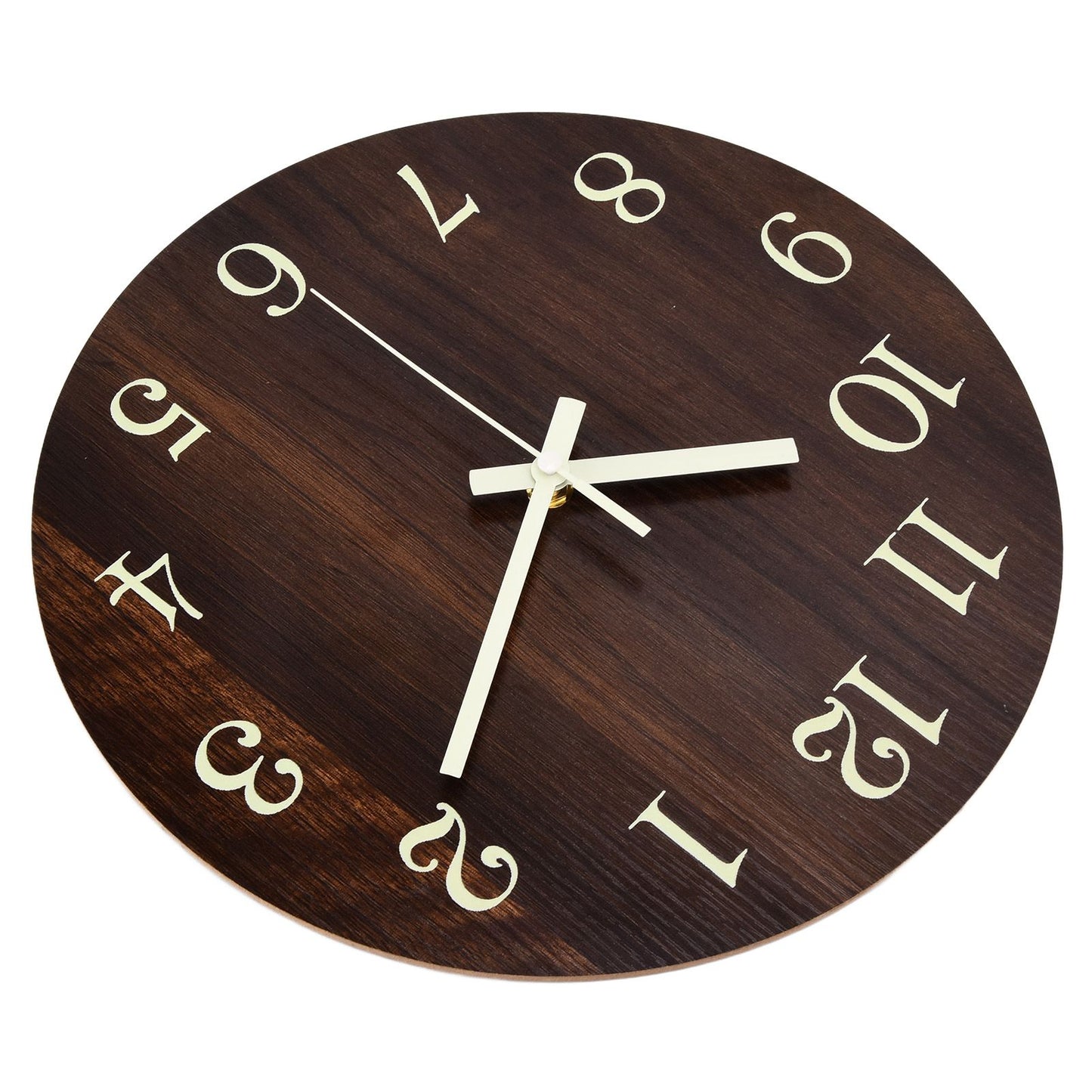 Wood Wall Clock Retro Style Quiet Silent Quartz Movement 3D Luminous Retro Wall Clock for Bedroom Office V1294-YM0523-3115210218811