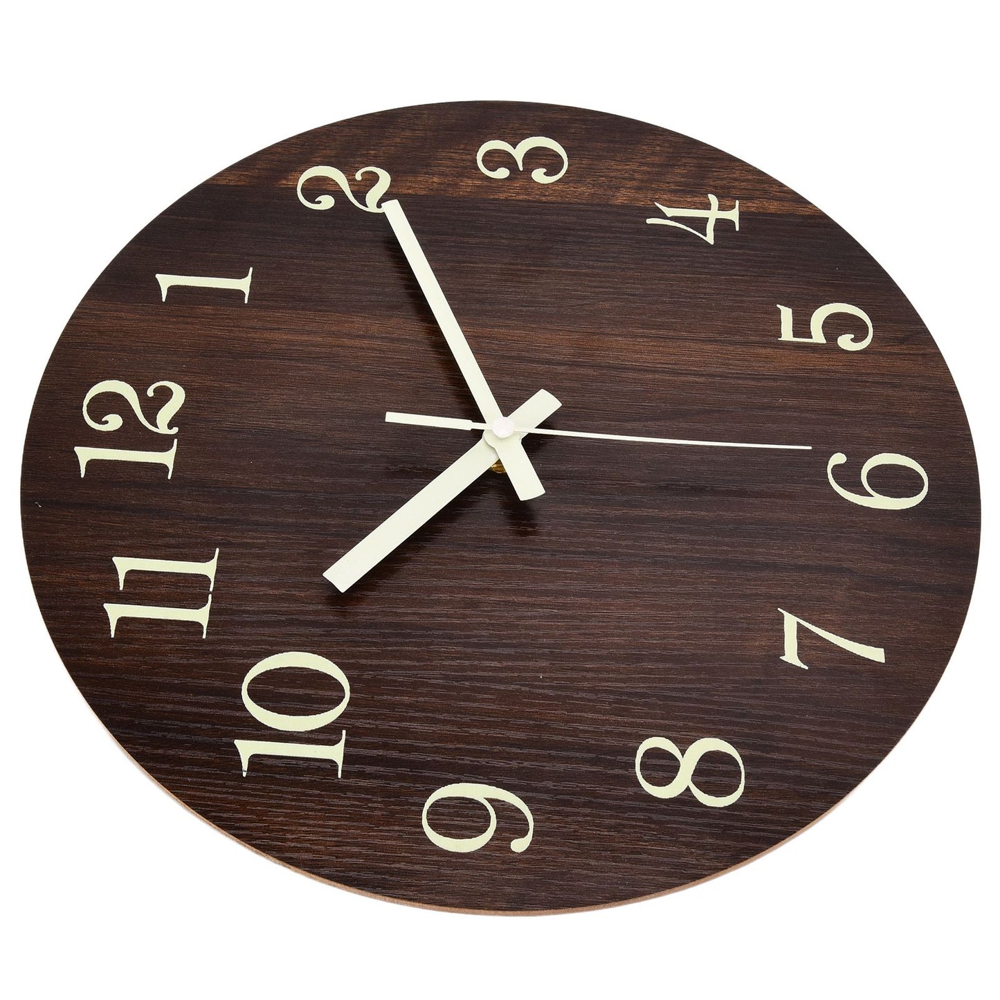 Wood Wall Clock Retro Style Quiet Silent Quartz Movement 3D Luminous Retro Wall Clock for Bedroom Office V1294-YM0523-3115210218811