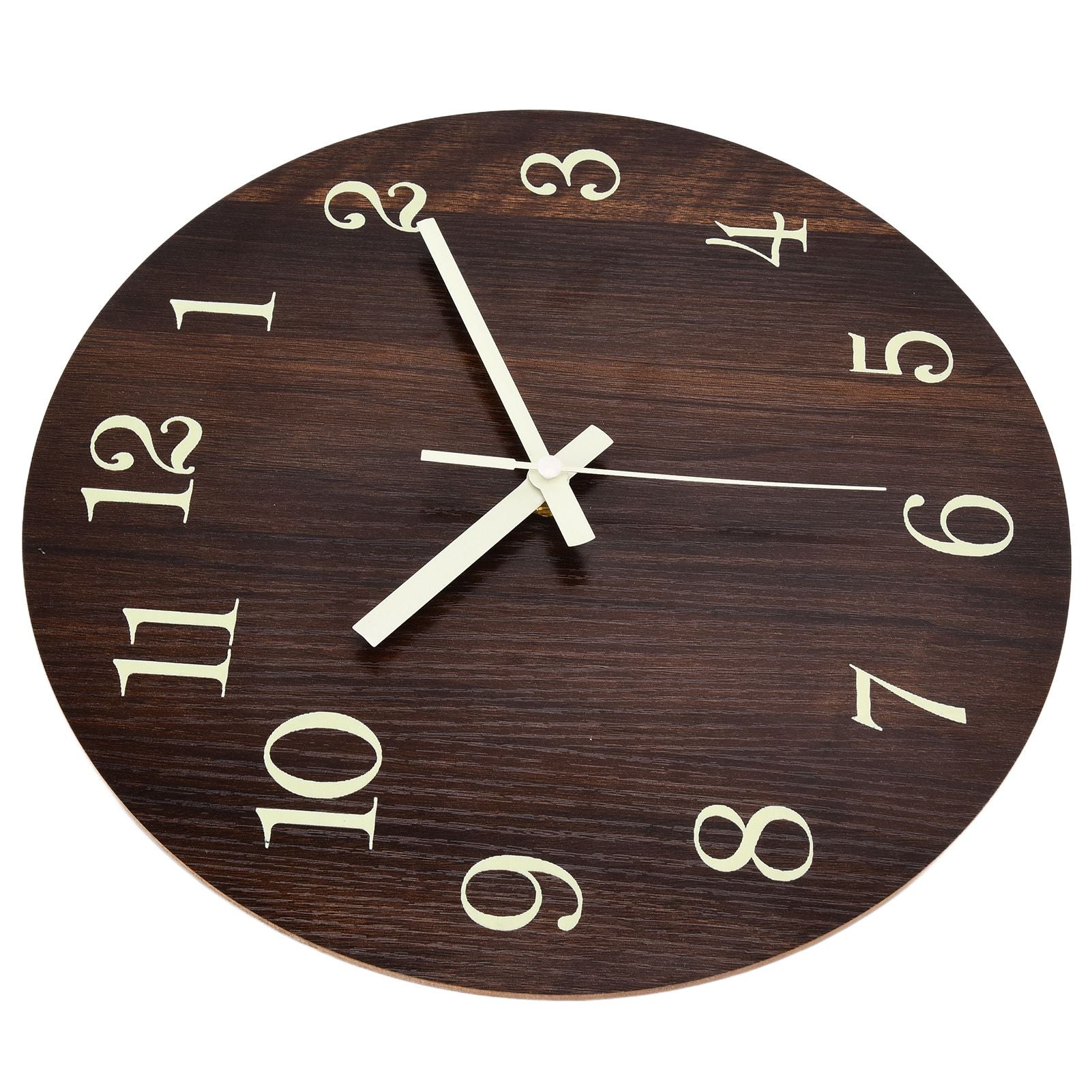 Wood Wall Clock Retro Style Quiet Silent Quartz Movement 3D Luminous Retro Wall Clock for Bedroom Office V1294-YM0523-3115210218811