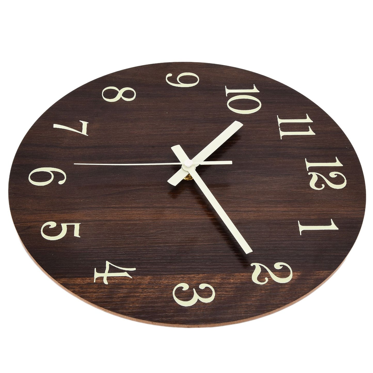 Wood Wall Clock Retro Style Quiet Silent Quartz Movement 3D Luminous Retro Wall Clock for Bedroom Office V1294-YM0523-3115210218811