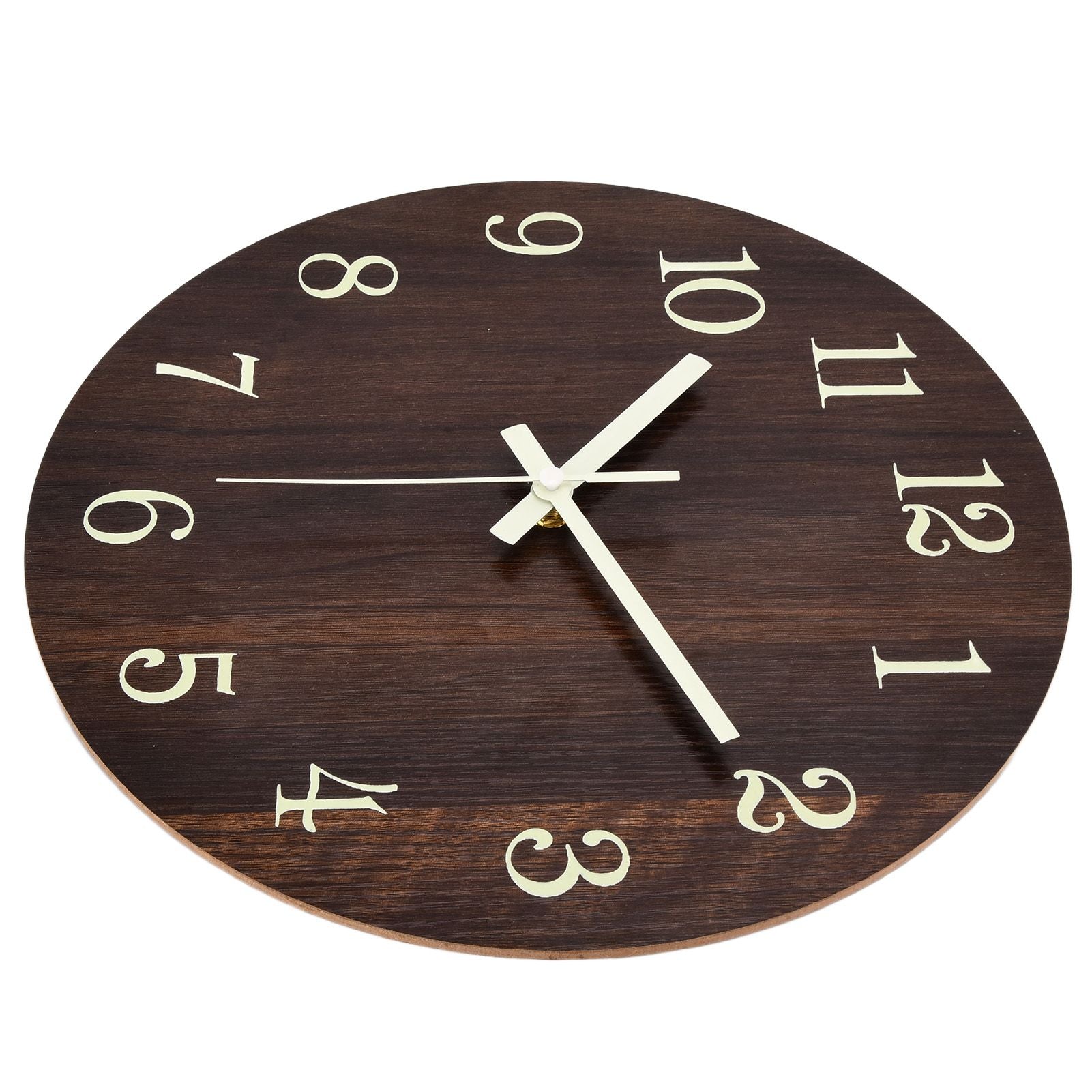 Wood Wall Clock Retro Style Quiet Silent Quartz Movement 3D Luminous Retro Wall Clock for Bedroom Office V1294-YM0523-3115210218811