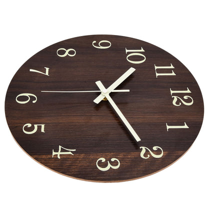 Wood Wall Clock Retro Style Quiet Silent Quartz Movement 3D Luminous Retro Wall Clock for Bedroom Office V1294-YM0523-3115210218811