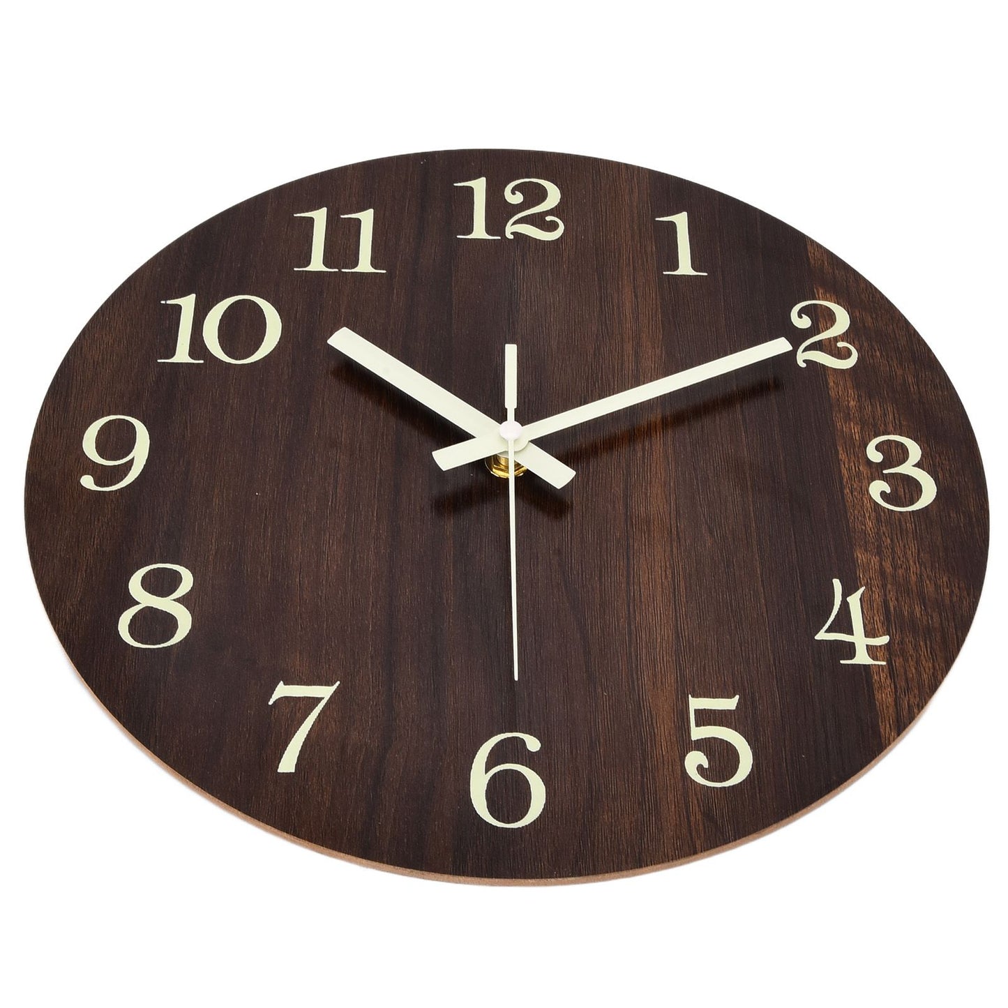Wood Wall Clock Retro Style Quiet Silent Quartz Movement 3D Luminous Retro Wall Clock for Bedroom Office V1294-YM0523-3115210218811