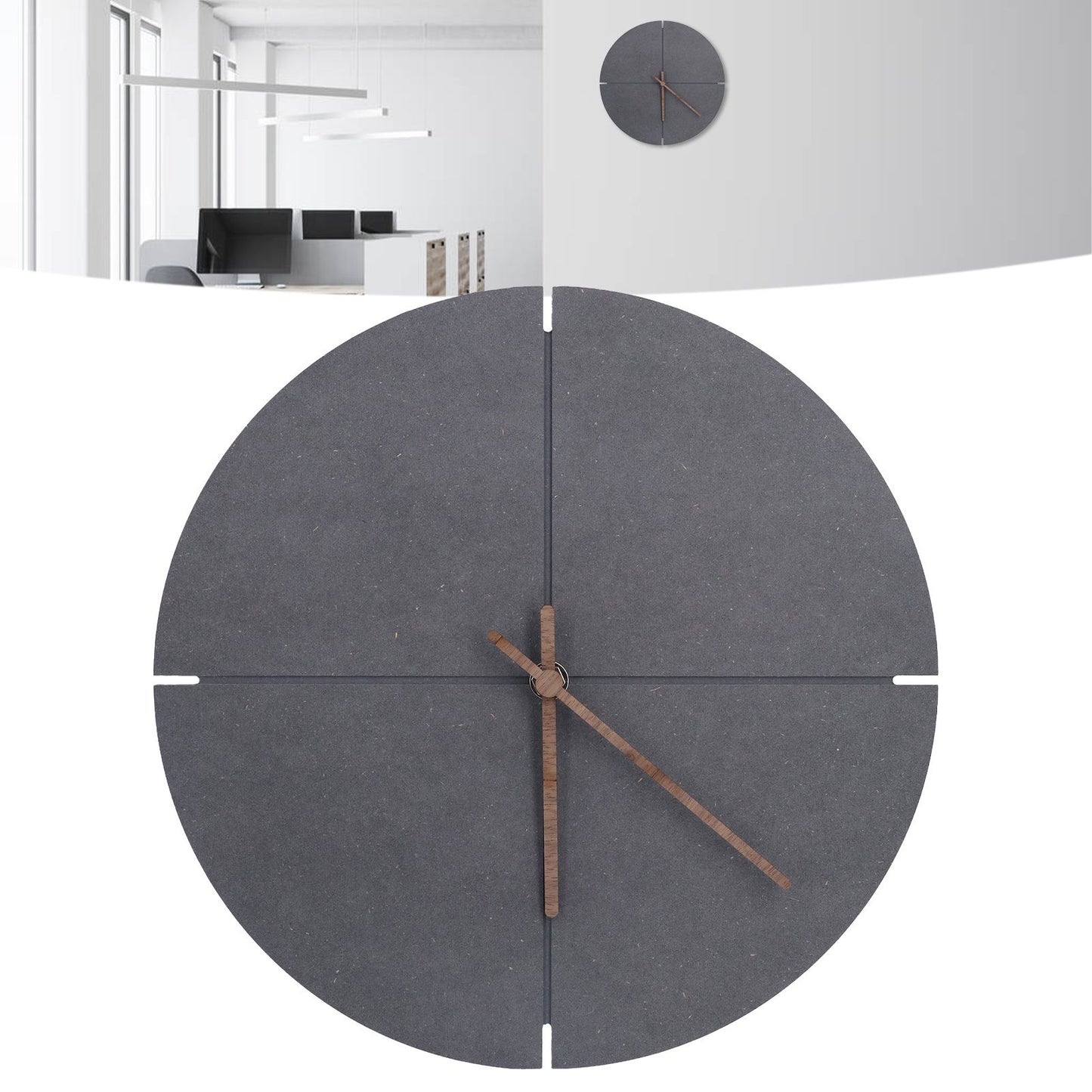 Nordic Style Simple Wooden Wall Clock Quartz Movement Wall Clock for Office Living Room V1294-YM0523-3115210219411