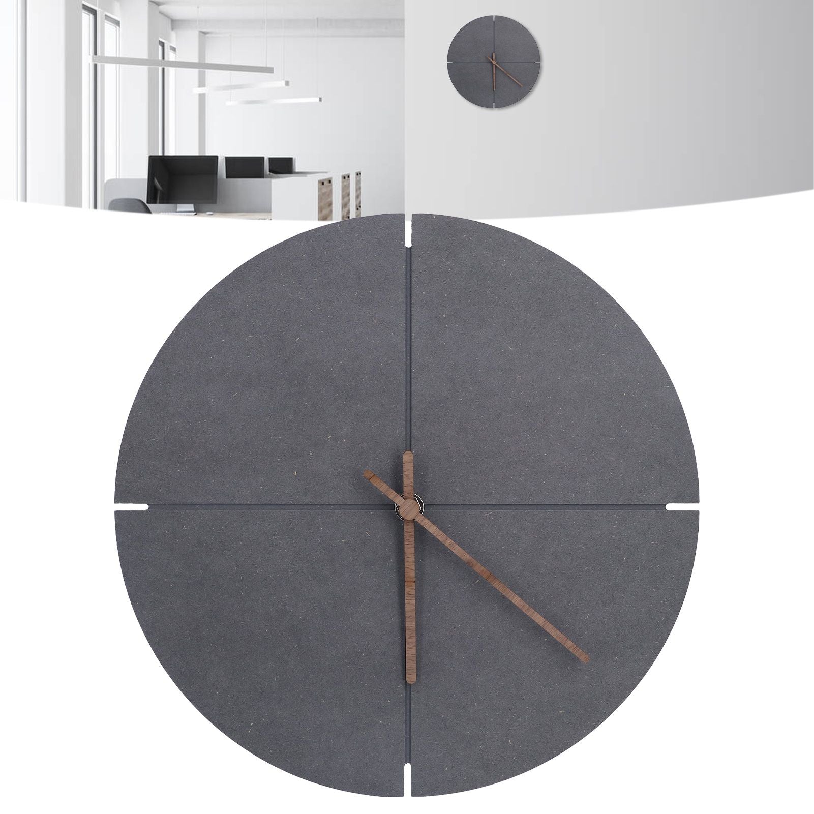 Nordic Style Simple Wooden Wall Clock Quartz Movement Wall Clock for Office Living Room V1294-YM0523-3115210219411