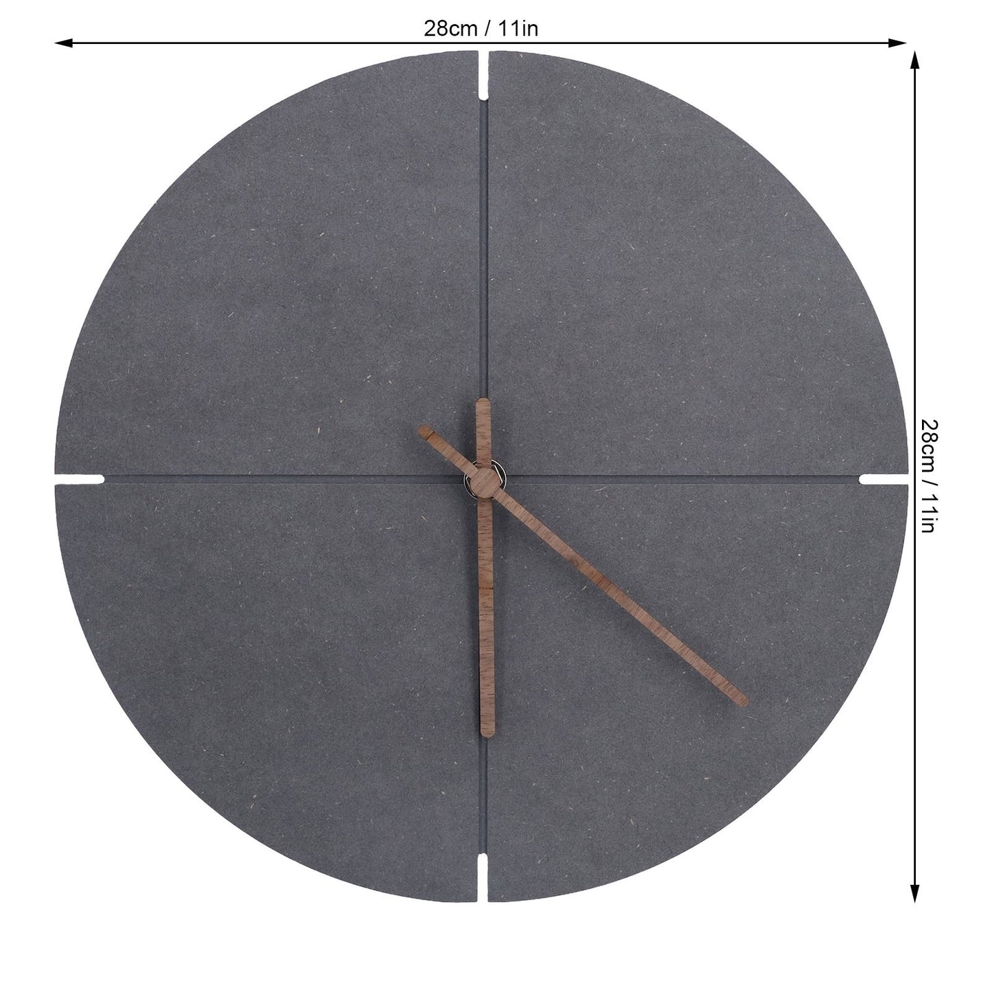 Nordic Style Simple Wooden Wall Clock Quartz Movement Wall Clock for Office Living Room V1294-YM0523-3115210219411