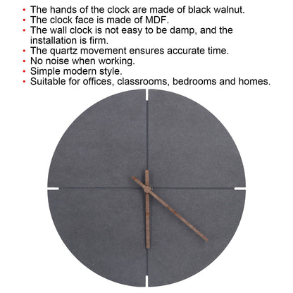 Nordic Style Simple Wooden Wall Clock Quartz Movement Wall Clock for Office Living Room V1294-YM0523-3115210219411