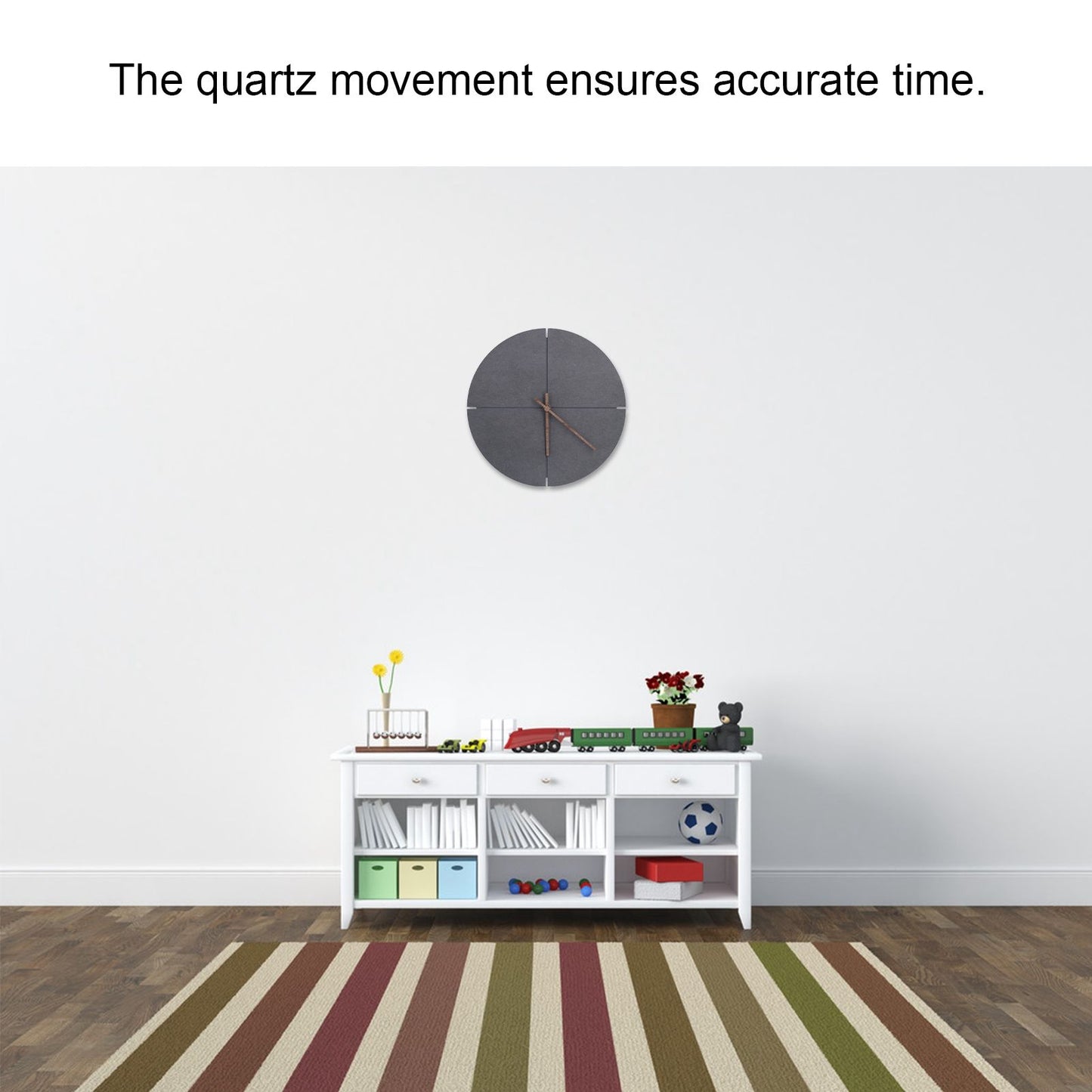 Nordic Style Simple Wooden Wall Clock Quartz Movement Wall Clock for Office Living Room V1294-YM0523-3115210219411
