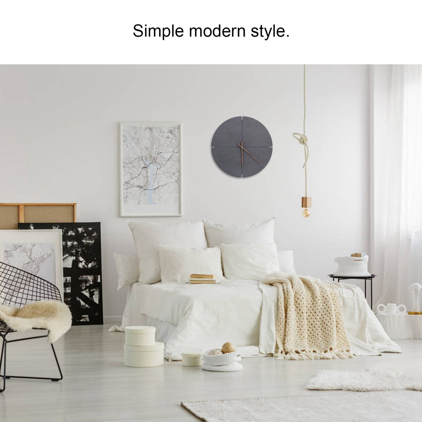 Nordic Style Simple Wooden Wall Clock Quartz Movement Wall Clock for Office Living Room V1294-YM0523-3115210219411
