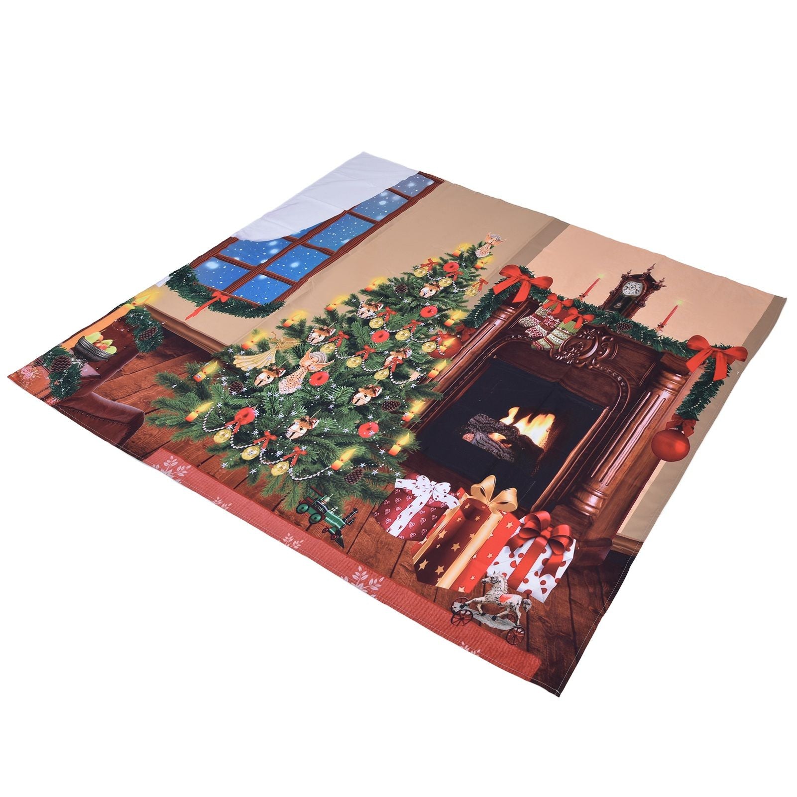 Christmas Tapestry Multi Purpose Exquisite Appearance Polyester Fiber Christmas Wall Tapestry150x150cm V1294-YM0523-3115210219911