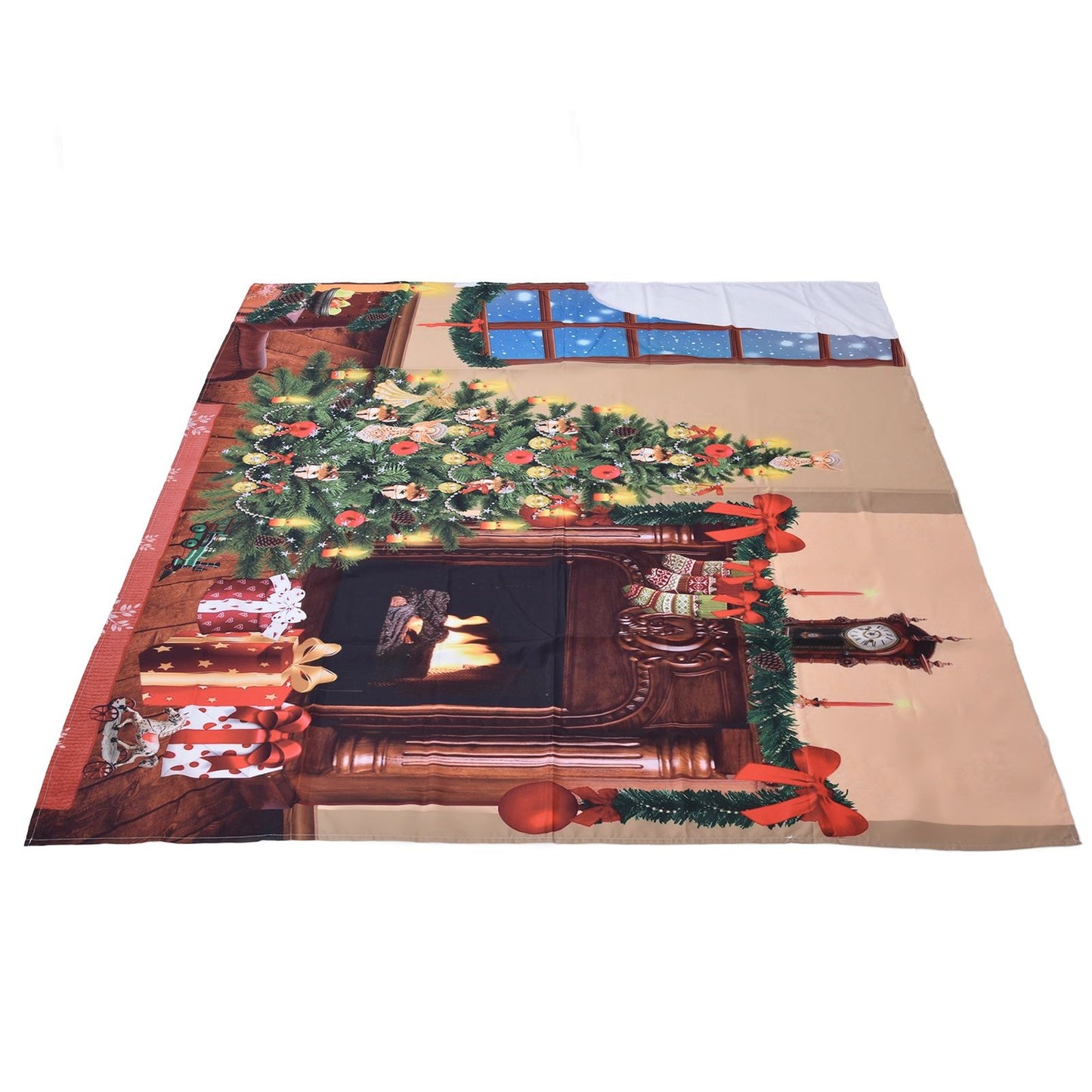 Christmas Tapestry Multi Purpose Exquisite Appearance Polyester Fiber Christmas Wall Tapestry150x150cm V1294-YM0523-3115210219911