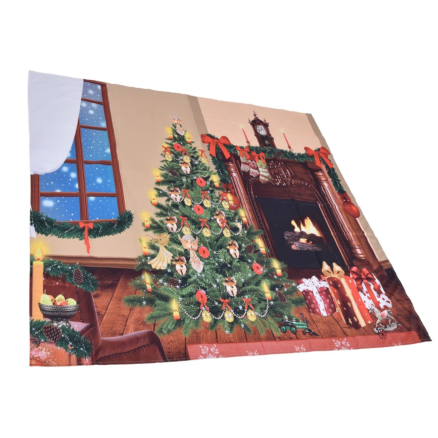 Christmas Tapestry Multi Purpose Exquisite Appearance Polyester Fiber Christmas Wall Tapestry150x150cm V1294-YM0523-3115210219911
