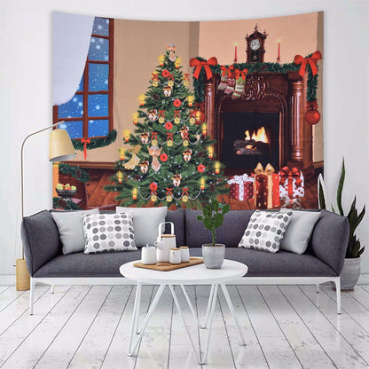 Christmas Tapestry Multi Purpose Exquisite Appearance Polyester Fiber Christmas Wall Tapestry230x180cm V1294-YM0523-3115210219913