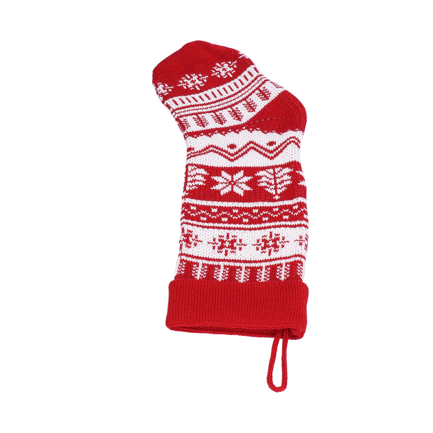Large Knitted Christmas Stocking with Candy Bag Lovely Christmas Decorations Hanging StockingsChristmas Trees V1294-YM0523-3115210221813