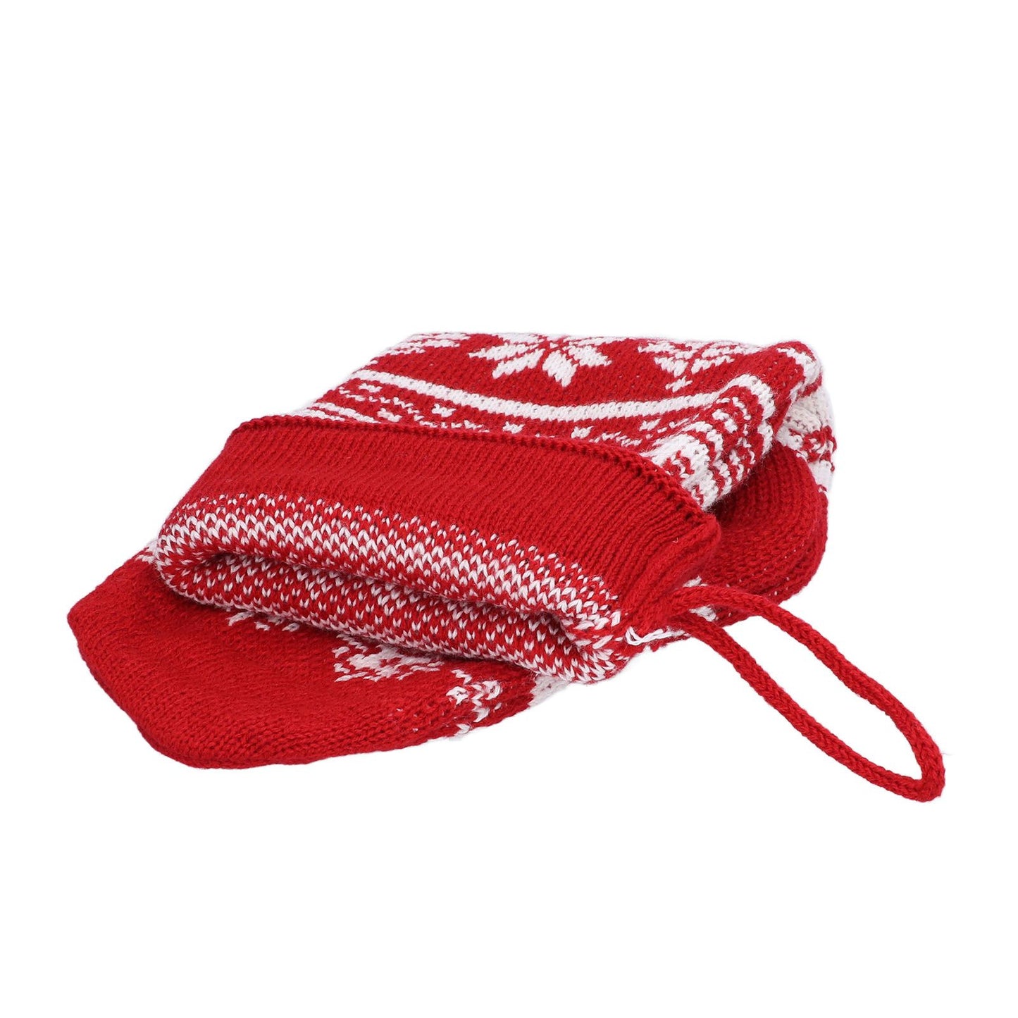 Large Knitted Christmas Stocking with Candy Bag Lovely Christmas Decorations Hanging StockingsChristmas Trees V1294-YM0523-3115210221813