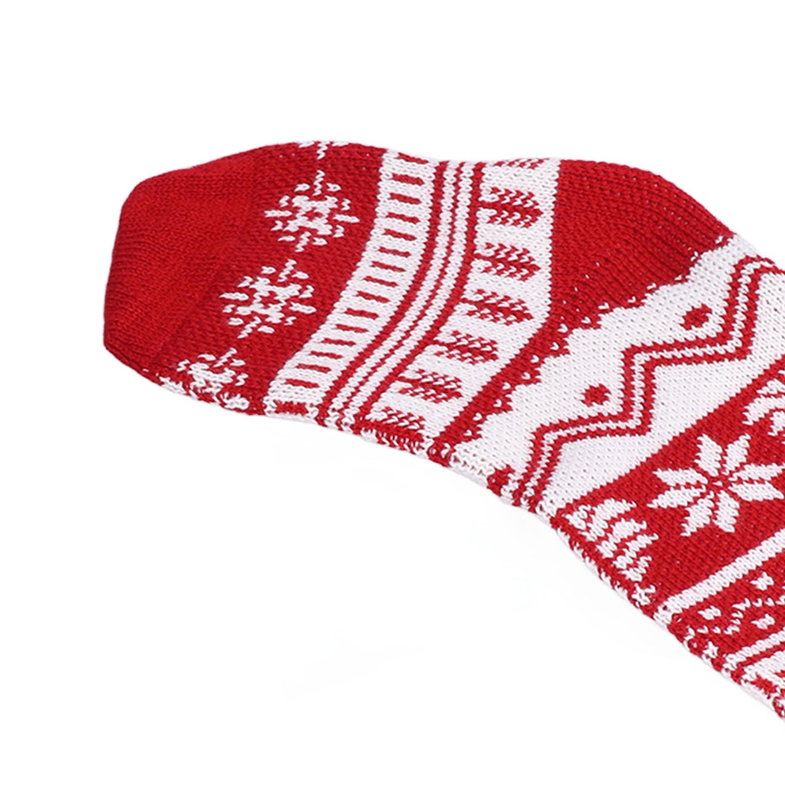 Large Knitted Christmas Stocking with Candy Bag Lovely Christmas Decorations Hanging StockingsChristmas Trees V1294-YM0523-3115210221813