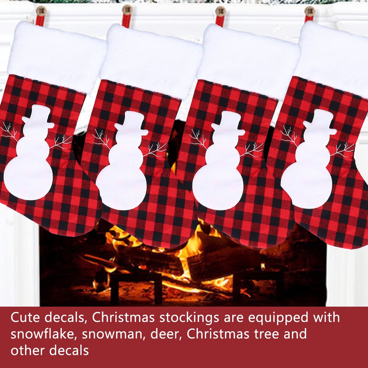 Christmas Stocking Gift Bags Cute Decals Large Capacity Exquisite Workmanship Brighter Color Large Christmas V1294-YM0523-3115210222213