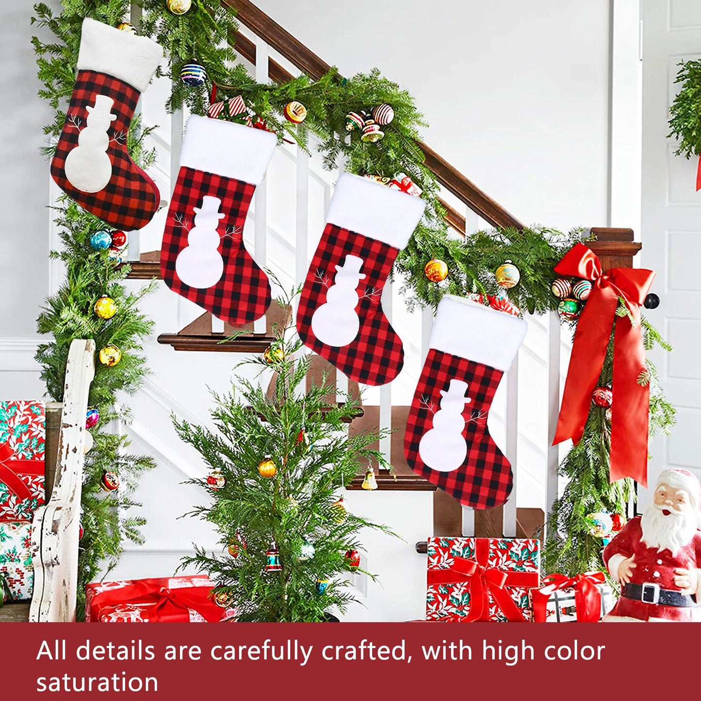 Christmas Stocking Gift Bags Cute Decals Large Capacity Exquisite Workmanship Brighter Color Large Christmas V1294-YM0523-3115210222213