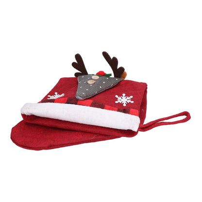 Christmas Stocking with Faceless Doll Decor Home Shop Party Xmas Tree Gift Bag Ornament PendantRed V1294-YM0523-3115210222311