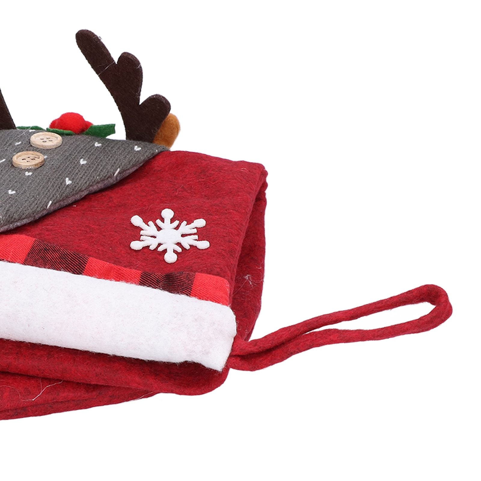 Christmas Stocking with Faceless Doll Decor Home Shop Party Xmas Tree Gift Bag Ornament PendantRed V1294-YM0523-3115210222311