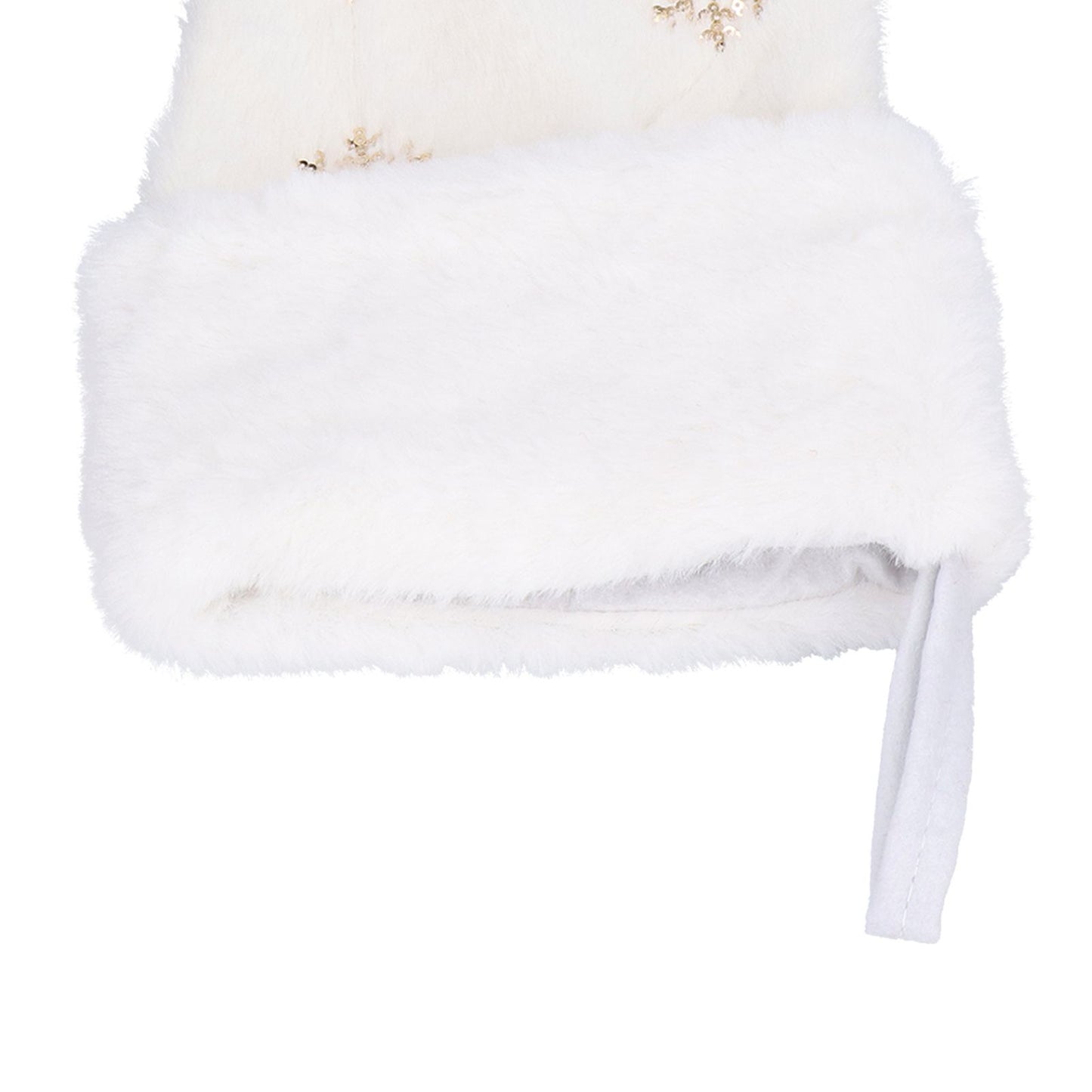 Polyester Christmas Stocking Pendant with Embroidery Snowflake Pattern Xmas Tree Decoration OrnamentGold V1294-YM0523-3115210222711