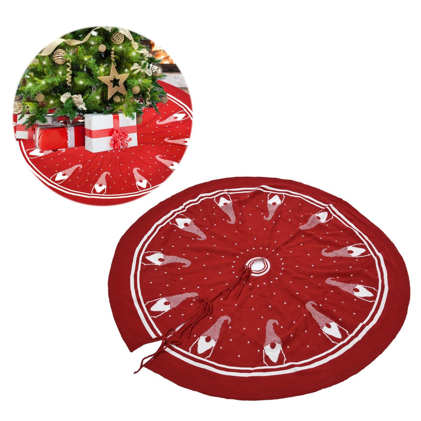 Christmas Tree Skirt Soft Reusable Christmas Tree Carpet Mat Christmas Tree Bottom Decoration V1294-YM0523-3115210223711