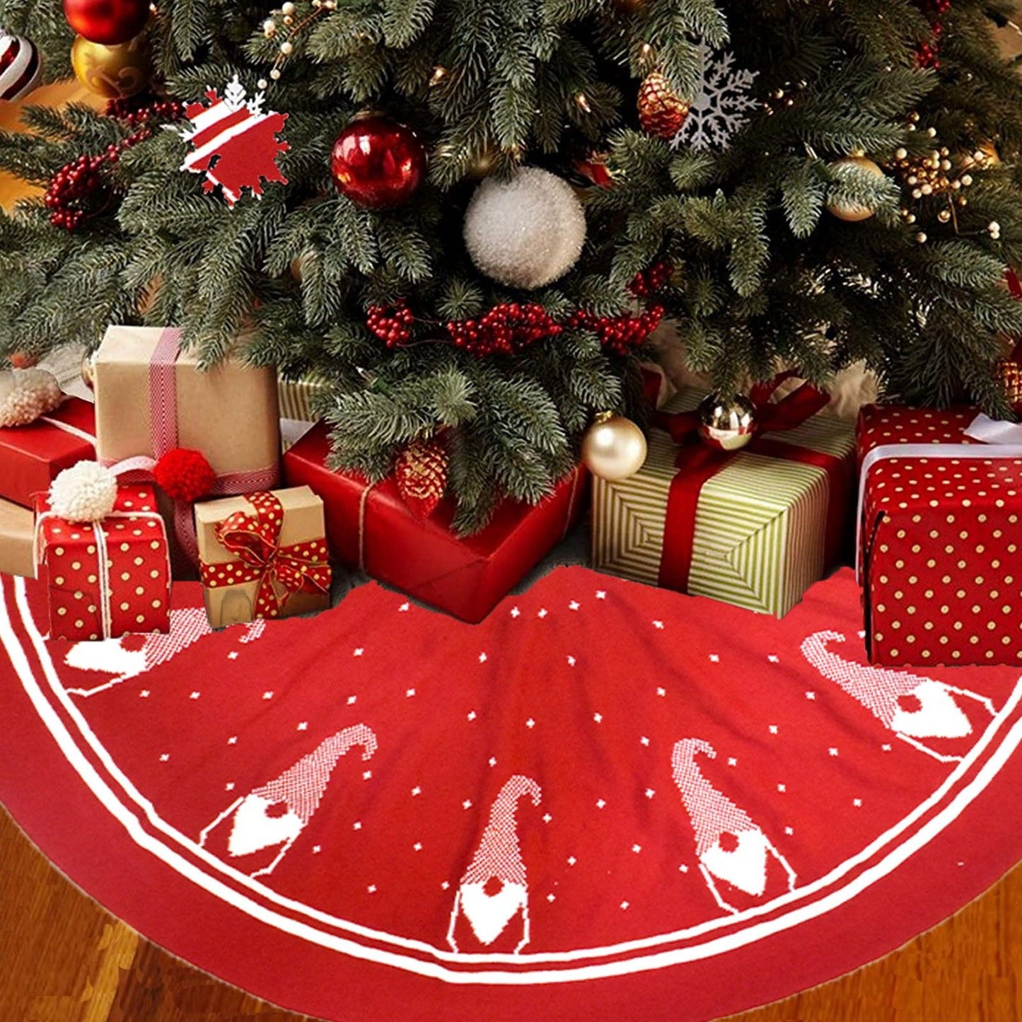Christmas Tree Skirt Soft Reusable Christmas Tree Carpet Mat Christmas Tree Bottom Decoration V1294-YM0523-3115210223711