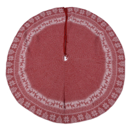 Knitted Christmas Tree Skirt Reusable Xmas Tree Stand Mat Floor Protector Home Party DecorationRed V1294-YM0523-3115210223911