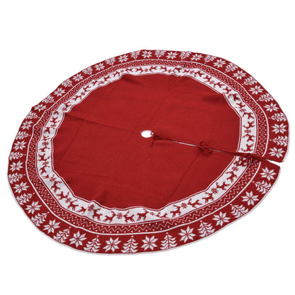 Knitted Christmas Tree Skirt Reusable Xmas Tree Stand Mat Floor Protector Home Party DecorationRed V1294-YM0523-3115210223911