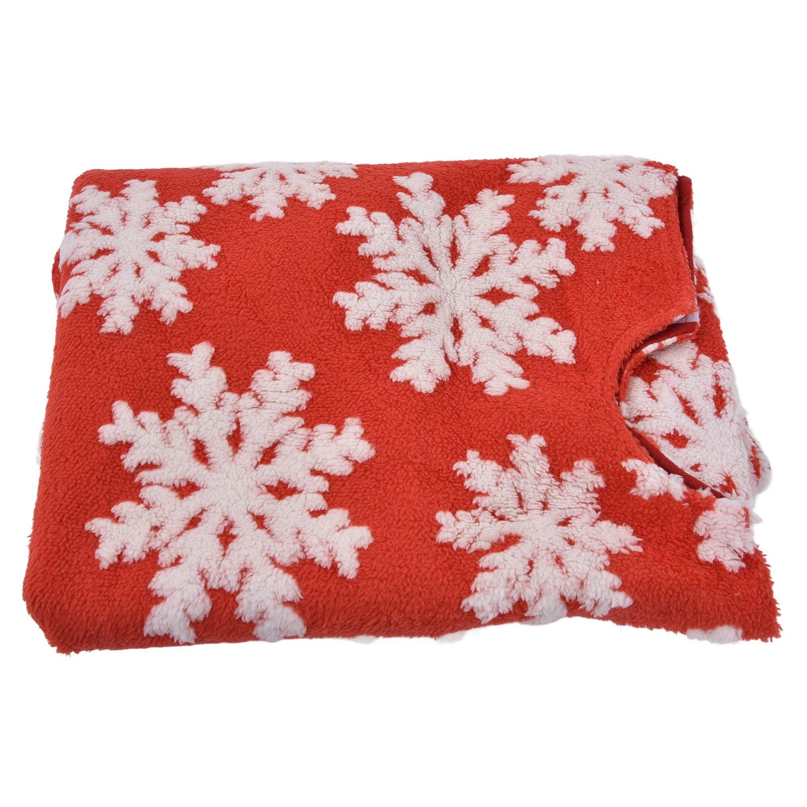 Christmas Tree Skirt White Snowflake Pattern Xmas Tree Mat for Holiday Party Decorations122cm/48.0in V1294-YM0523-3115210224011