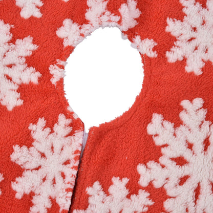 Christmas Tree Skirt White Snowflake Pattern Xmas Tree Mat for Holiday Party Decorations122cm/48.0in V1294-YM0523-3115210224011