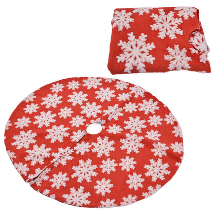 Christmas Tree Skirt White Snowflake Pattern Xmas Tree Mat for Holiday Party Decorations122cm/48.0in V1294-YM0523-3115210224011