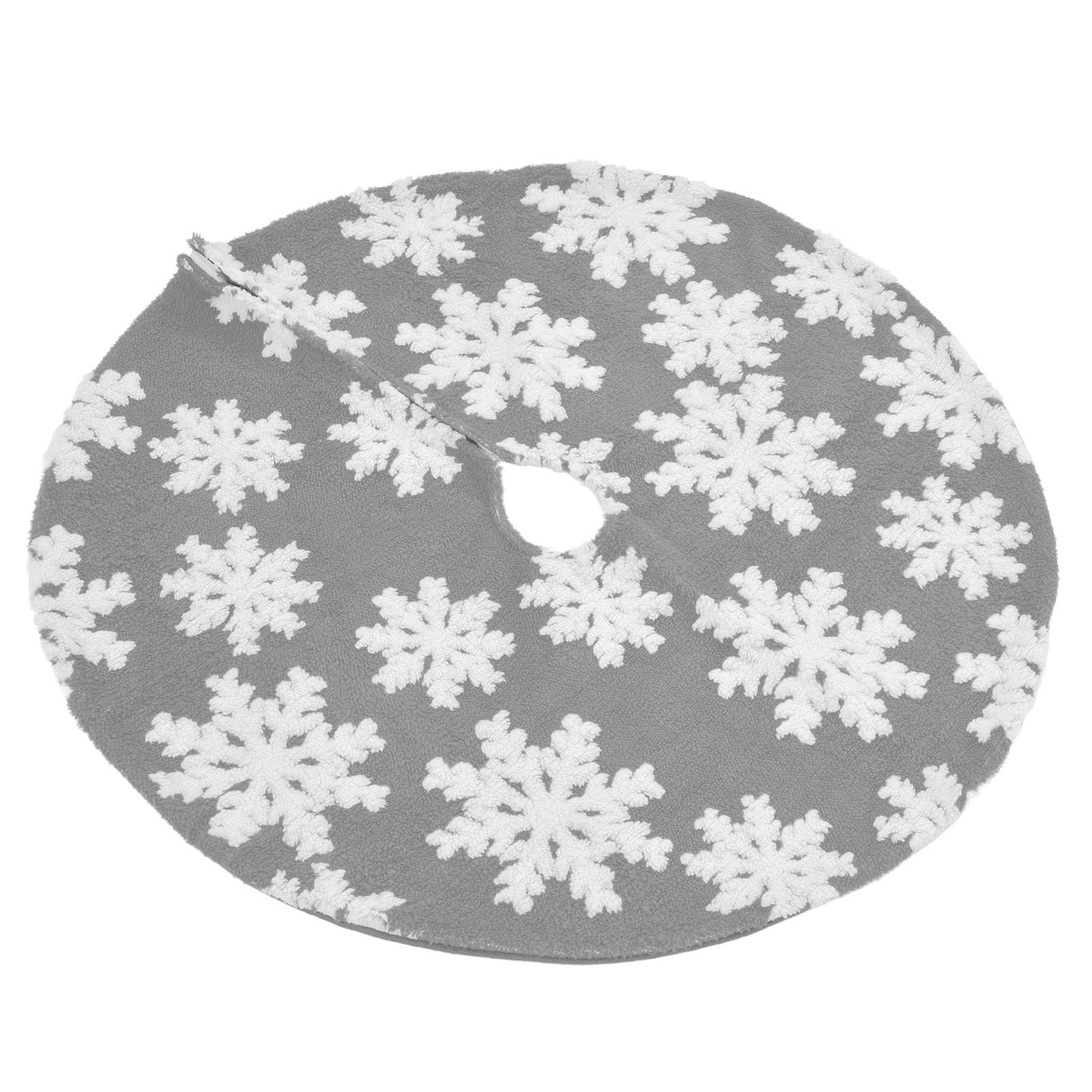 Christmas Tree Skirt Cute Snowflake Patterns Reused Beautiful Practical Christmas Tree Decorations for Decor V1294-YM0523-3115210224212