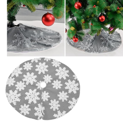Christmas Tree Skirt Cute Snowflake Patterns Reused Beautiful Practical Christmas Tree Decorations for Decor V1294-YM0523-3115210224212