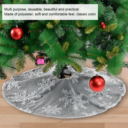 Christmas Tree Skirt Cute Snowflake Patterns Reused Beautiful Practical Christmas Tree Decorations for Decor V1294-YM0523-3115210224212