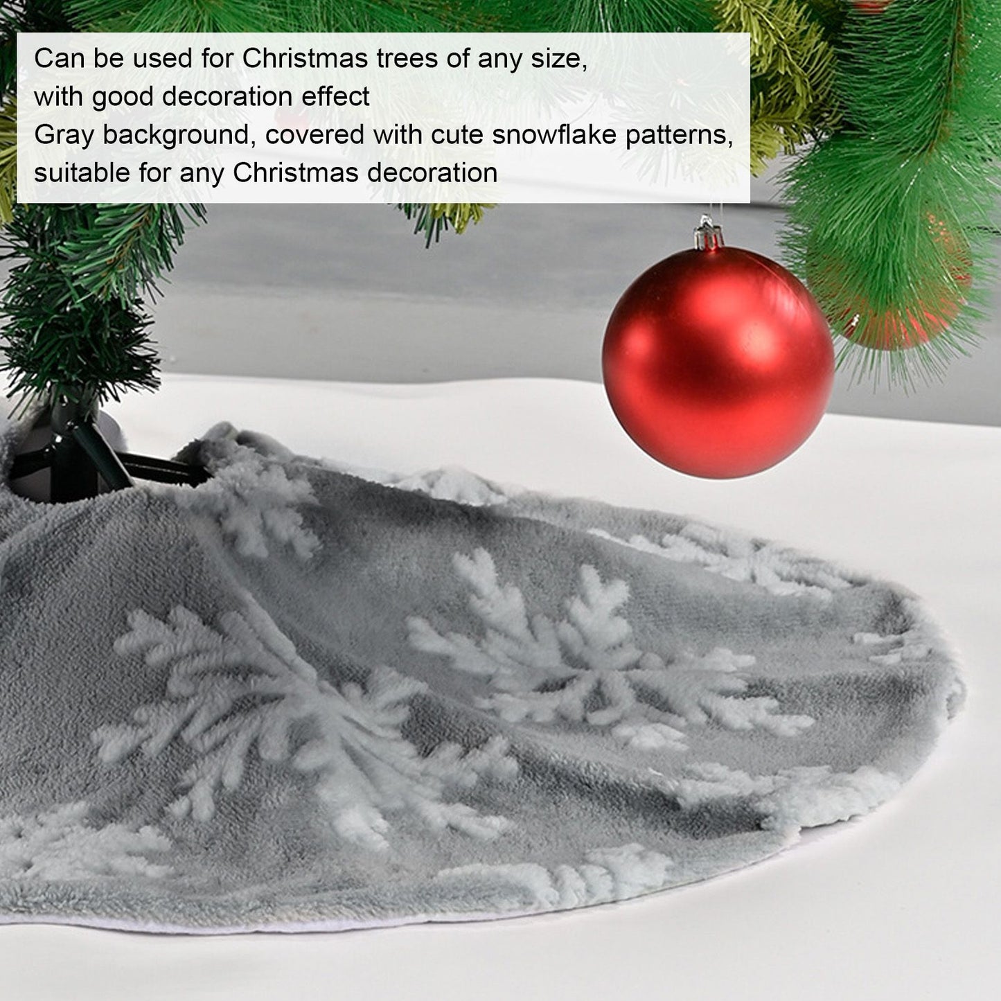Christmas Tree Skirt Cute Snowflake Patterns Reused Beautiful Practical Christmas Tree Decorations for Decor V1294-YM0523-3115210224212
