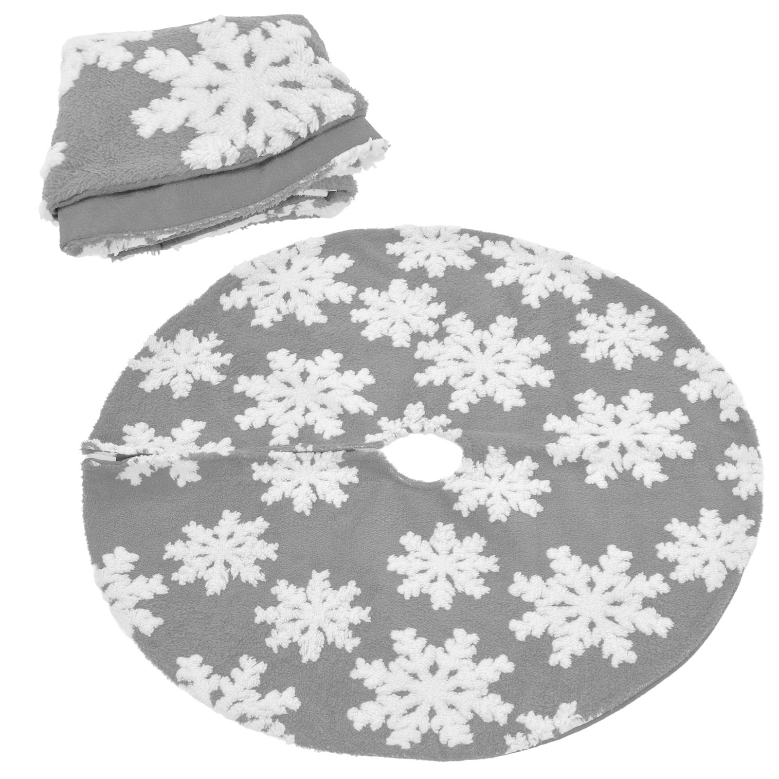Christmas Tree Skirt Cute Snowflake Patterns Reused Beautiful Practical Christmas Tree Decorations for Decor V1294-YM0523-3115210224212