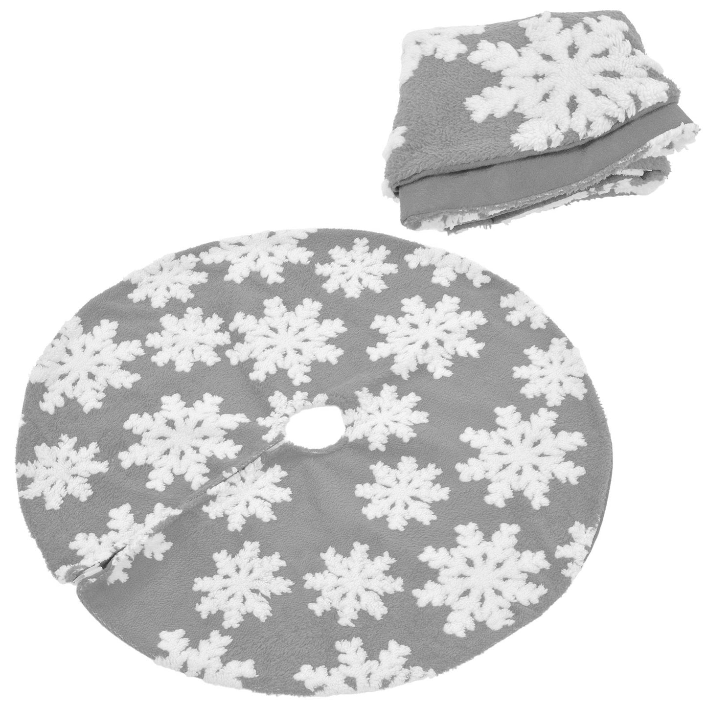 Christmas Tree Skirt Cute Snowflake Patterns Reused Beautiful Practical Christmas Tree Decorations for Decor V1294-YM0523-3115210224212