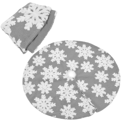 Christmas Tree Skirt Cute Snowflake Patterns Reused Beautiful Practical Christmas Tree Decorations for Decor V1294-YM0523-3115210224212