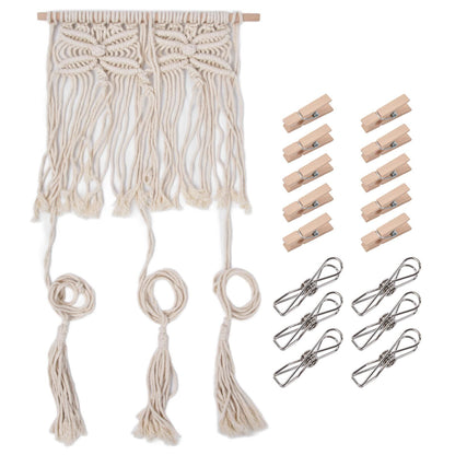 Boho Hat Wall Hanging Rack Cotton Rope Woven Bohemian Caps Holder for Home Office StudioType A V1294-YM0523-3115210224911