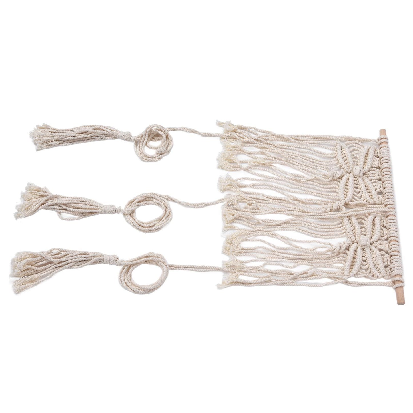 Boho Hat Wall Hanging Rack Cotton Rope Woven Bohemian Caps Holder for Home Office StudioType A V1294-YM0523-3115210224911