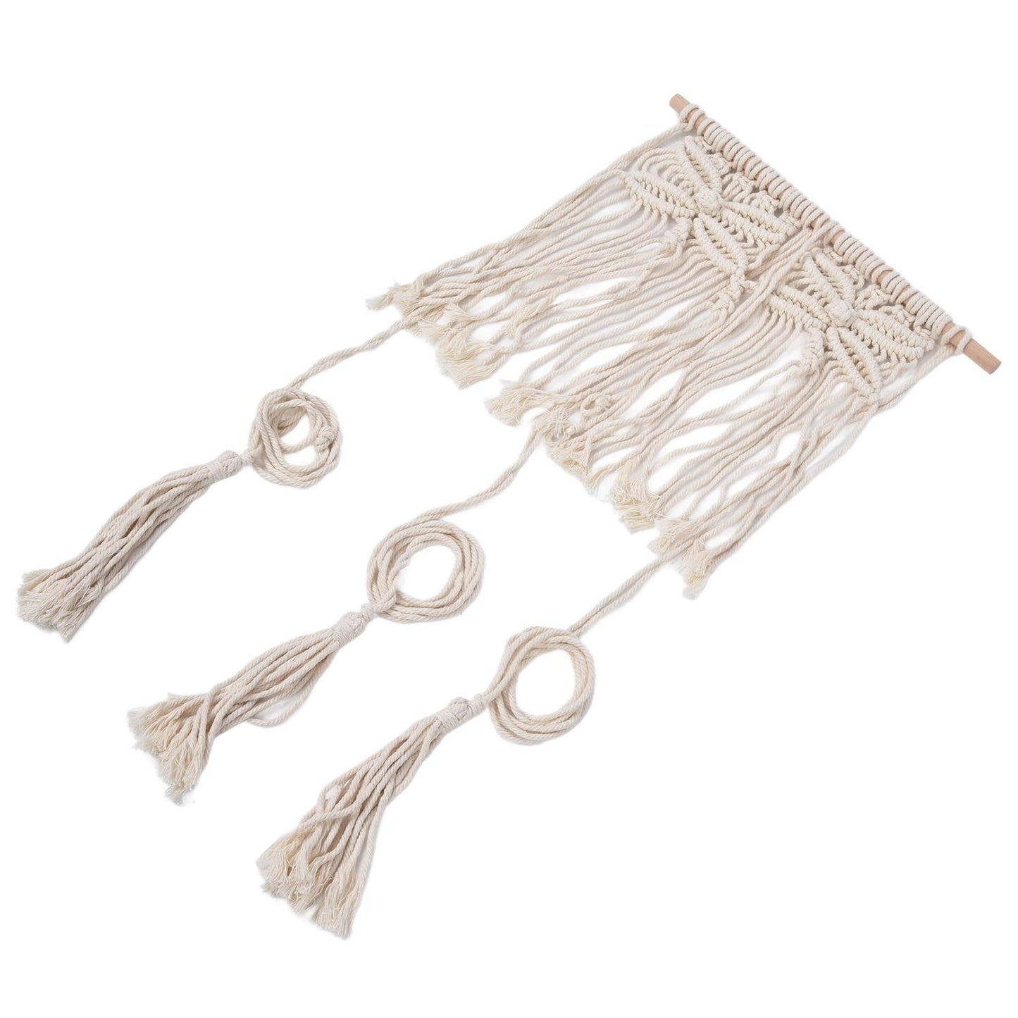 Boho Hat Wall Hanging Rack Cotton Rope Woven Bohemian Caps Holder for Home Office StudioType A V1294-YM0523-3115210224911