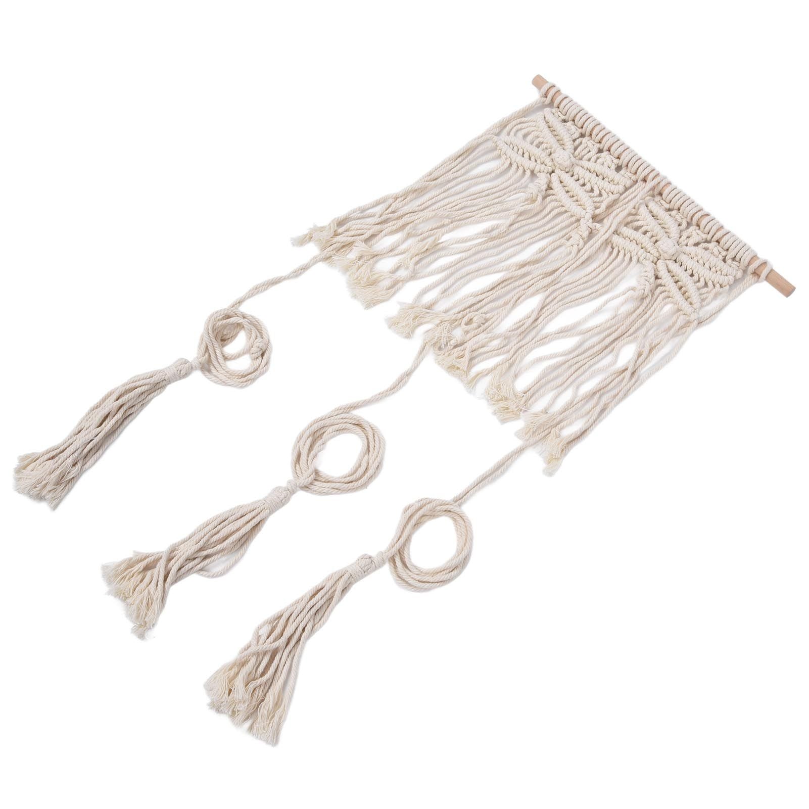 Boho Hat Wall Hanging Rack Cotton Rope Woven Bohemian Caps Holder for Home Office StudioType A V1294-YM0523-3115210224911
