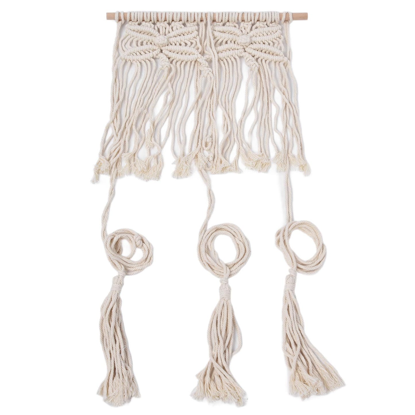 Boho Hat Wall Hanging Rack Cotton Rope Woven Bohemian Caps Holder for Home Office StudioType A V1294-YM0523-3115210224911