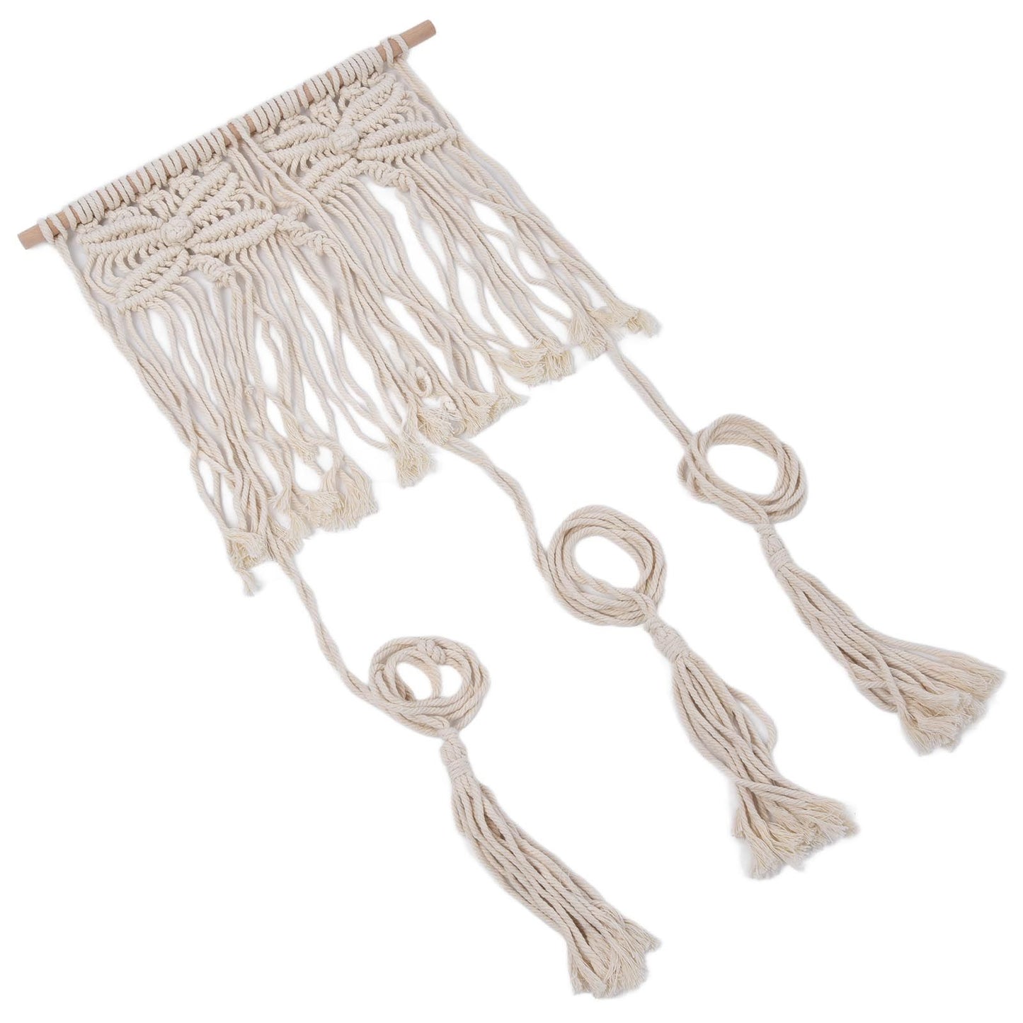 Boho Hat Wall Hanging Rack Cotton Rope Woven Bohemian Caps Holder for Home Office StudioType A V1294-YM0523-3115210224911