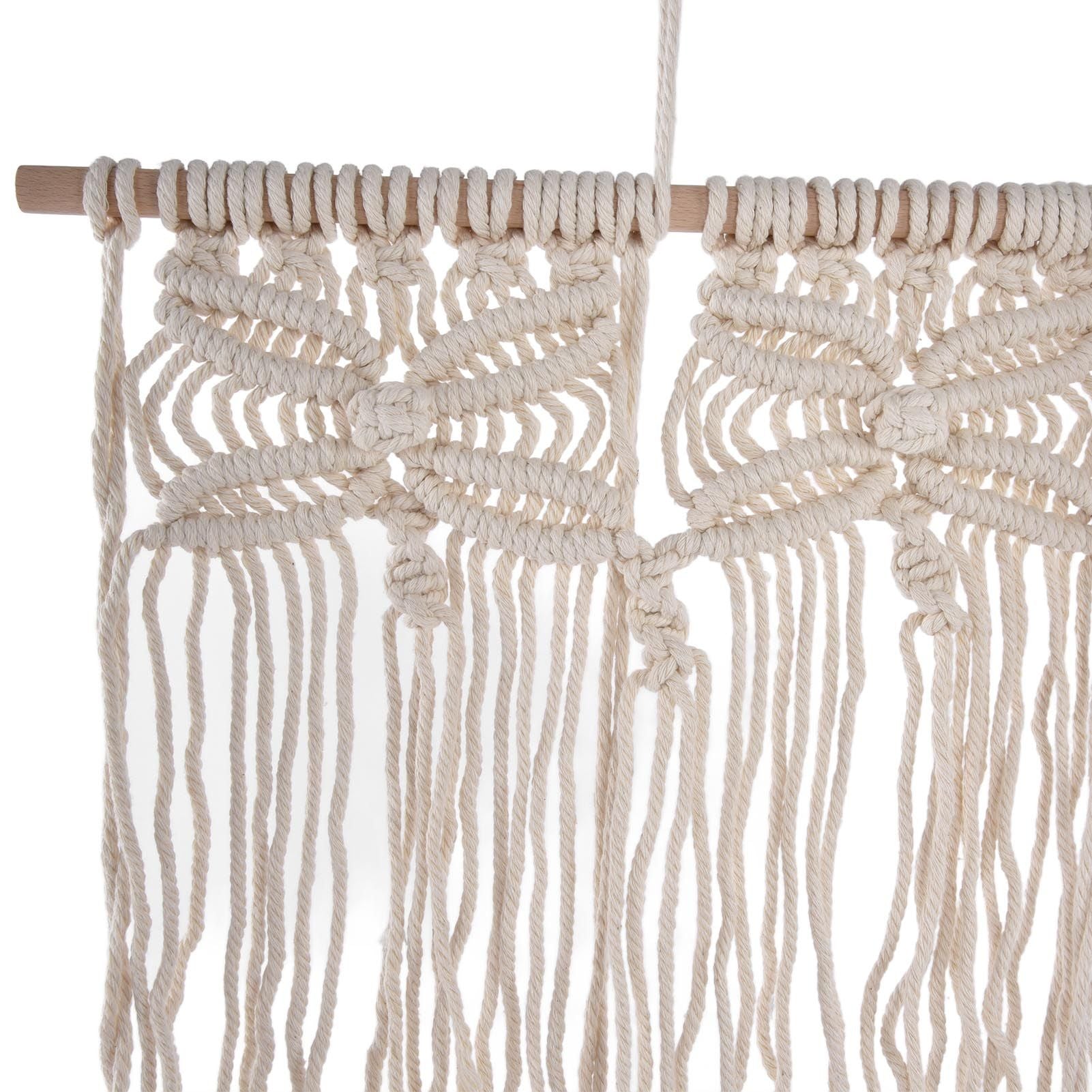 Boho Hat Wall Hanging Rack Cotton Rope Woven Bohemian Caps Holder for Home Office StudioType A V1294-YM0523-3115210224911