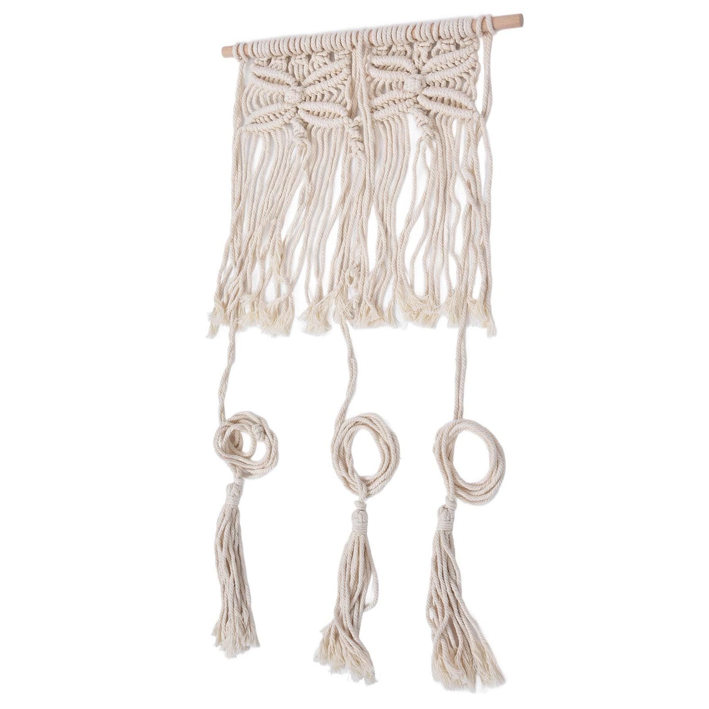 Boho Hat Wall Hanging Rack Cotton Rope Woven Bohemian Caps Holder for Home Office StudioType A V1294-YM0523-3115210224911