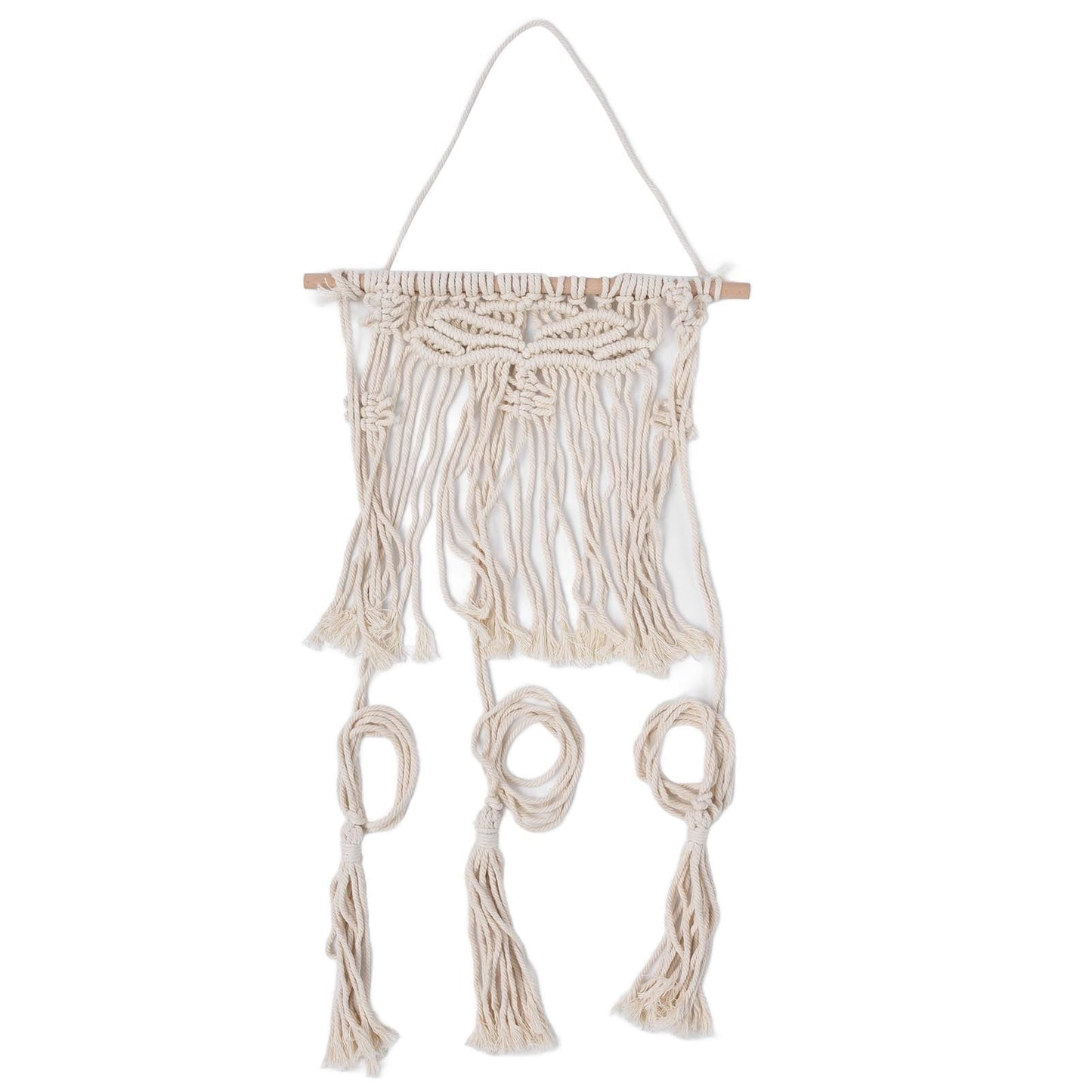Boho Hat Wall Hanging Rack Cotton Rope Woven Bohemian Caps Holder for Home Office StudioType B V1294-YM0523-3115210224912