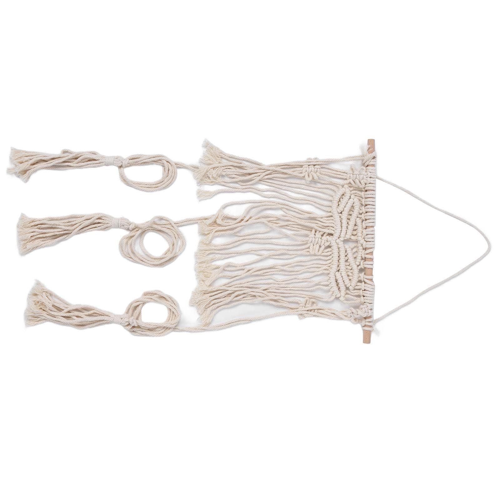 Boho Hat Wall Hanging Rack Cotton Rope Woven Bohemian Caps Holder for Home Office StudioType B V1294-YM0523-3115210224912